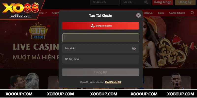 Cách đăng ký XO88 đơn giản với 3 bước cơ bản