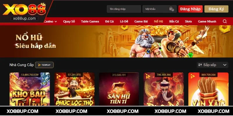 Giới thiệu khái quát về sảnh nổ hũ XO88