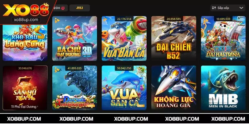 Kho sảnh game bắn cá XO88 đa dạng, cuốn hút